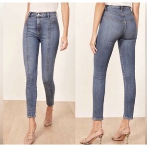 Reformation Suzie Skinny Jeans Rhine Blue Wash Size 26